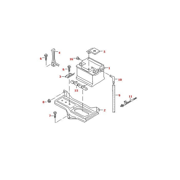 Wspornik dolny mocowania akumulatora AUDI/VW/SEAT