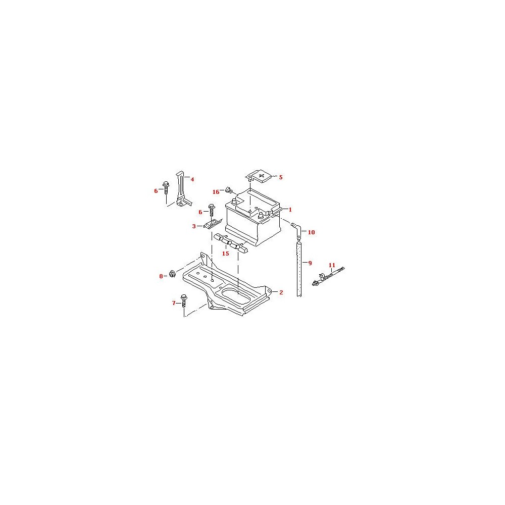 Wspornik dolny mocowania akumulatora AUDI/VW/SEAT
