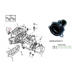 Tulejka z uszczelniaczem wałka sprzęgłowego manualnej skrzyni biegów Citroen,Peugeot