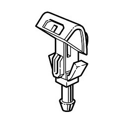 Dysza spryskiwacza szyby przedniej, montaż w piórze wycieraczki Citroen C8, Peugeot 807