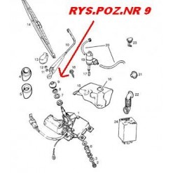 KOŁPAK OCHRONNY,OSŁONKA PLASTYKOWA SILNIKA WYCIERACZKI SZYBY TYLNEJ POKRYWY BAGAŻNIKOWYCH Opel Astra F Kombi,Corsa B,Kadett E