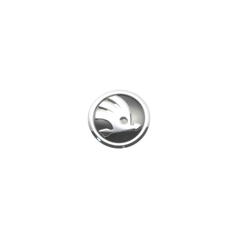 EMBLEMAT,Logo-Znak,czarno-srebrny SKODA n.typ SKODA Octavia III,Superb II,Rapid,Yeti od 2014r-