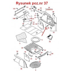 Zaślepka-nakładka-zatyczka śruby mocowania poszycia tapicerki bagażnika AUDI A4 B6/B7 Kombi