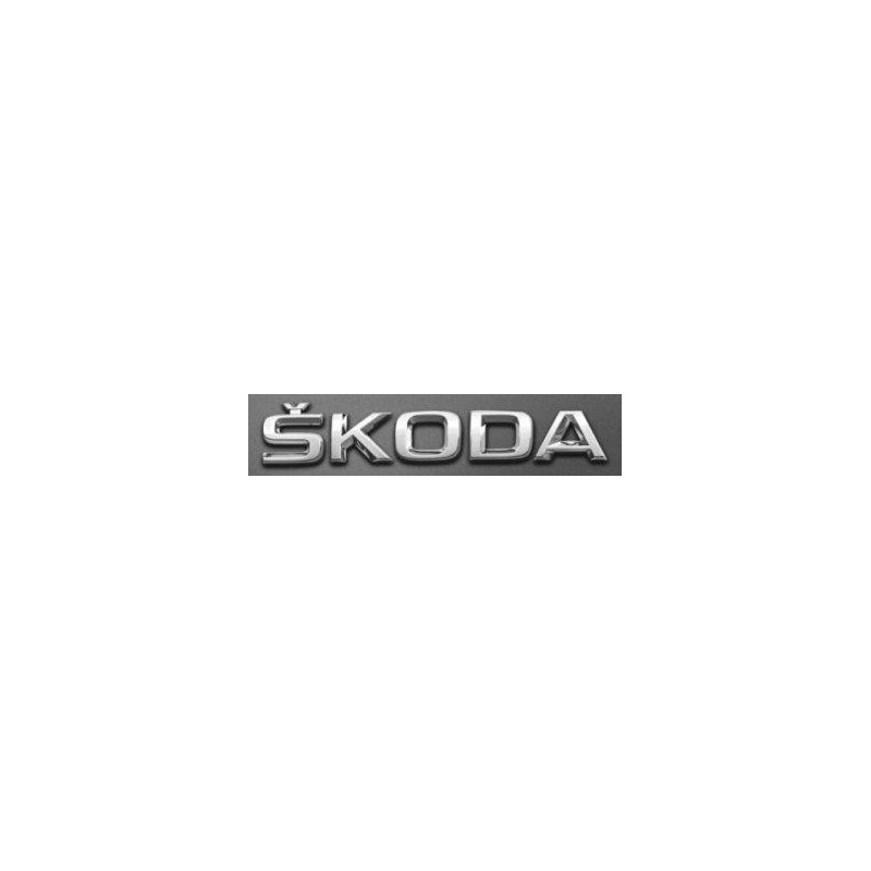 LOGO - Znak - EMBLEMAT tylnej pokrywy bagażnika, napis SKODA do Skody Fabia II/III,Octavia II/III,Superb,Yeti,Roomster nowy typ