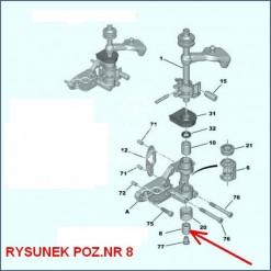Łożysko DOLNE wybieraka biegów w skrzyni BE4 Citroen Jumper,Fiat Ducato,Peugeot Boxer