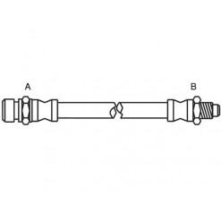 Przewód hamulcowy elastyczny przedni Citroen C15 (375mm)