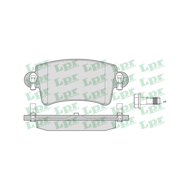 Zestaw klocków hamulcowych tył Opel, Nissan, Renault