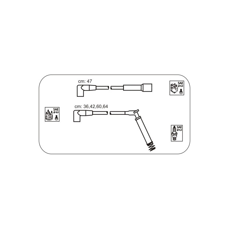 Przewody zapłonowe KPL OPEL ASTRA COMBO VECTRA A 1.6 